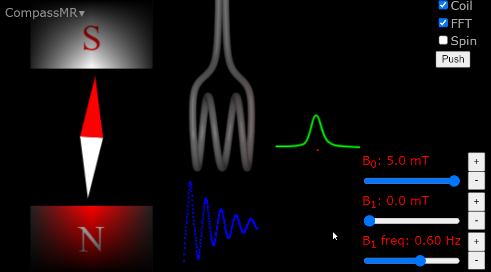 The CompassMR app and web simulator for NMR and MRI education