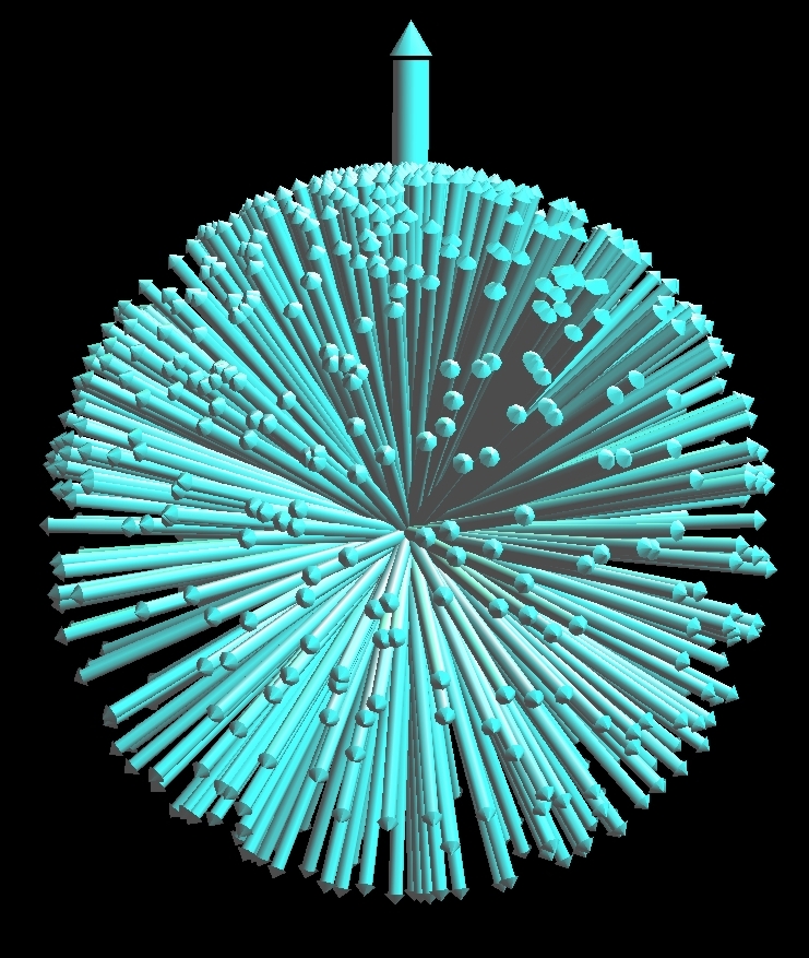 In thermal equilibrium, the orientation of nuclear spins is skewed along the B0 field.