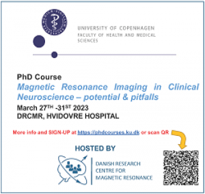 2023: PhD Course in Magnetic Resonance Imaging in Clinical Neuroscience - potential &amp; pitfalls